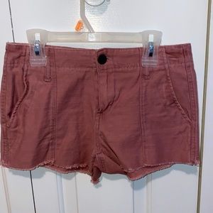 Pink jean shorts